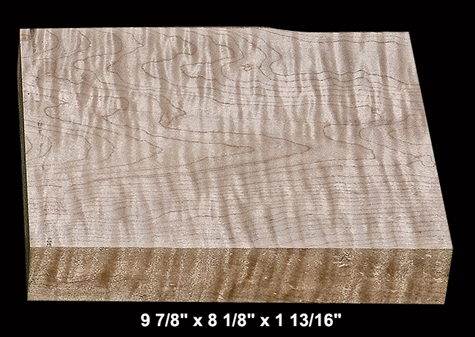 Curly Maple - 9 7/8" x 8 1/8" x 1 13/16" - $16.00