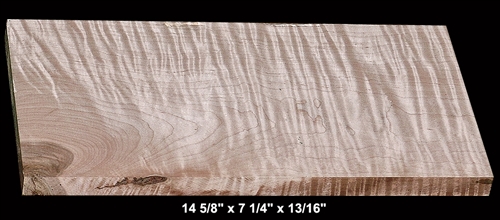 Curly Maple - 14 5/8" x 7 1/4" x 13/16" - $14.00