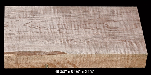 Thick Curly Maple - 16 3/8" x 8 1/4" x 2 1/4" - $30.00