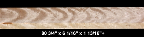 Curly Yellow Birch - 80 3/4" x 6 1/16" x 1 13/16"+ - $120.00