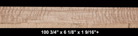 Curly Red Oak - 100 3/4" x 6 1/8" x 1 9/16"+ -  $95.00