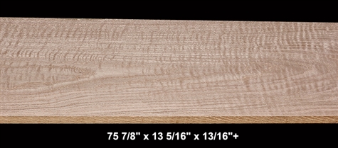 Extra-Wide Curly Red Oak - 75 7/8" x 13 5/16" x 13/16"+ - $95.00