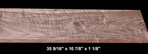 Wide Curly Black Walnut - 35 9/16" x 10 7/8" x 1 1/8" - $55.00