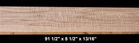 Curly Red Oak - 91 1/2" x 8 1/2" x 13/16" - $76.00