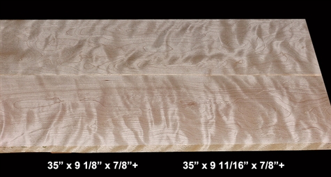 Curly Yellow Birch - 2 Pcs - See Photo for Sizes" - $75.00