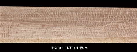 Wide Curly White Oak - 112" x 11 1/8" x 1 1/4"+ - $290.00