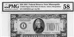 2054-Idgsm DGS Mule, $20 Federal Reserve Note Minneapolis, 1934