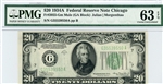 2055-Gm Mule, $20 Federal Reserve Note Chicago, 1934A