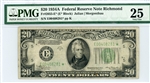 2055-E*, $20 Federal Reserve Note Richmond, 1934A