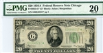 2055-G*, $20 Federal Reserve Note Chicago, 1934A