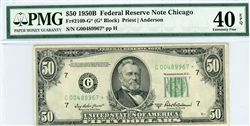 2109-G*, $50 Federal Reserve Note Chicago, 1950B