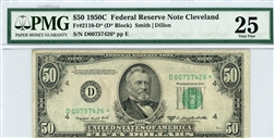 2110-D*, $50 Federal Reserve Note Cleveland, 1950C