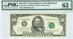 2119-E, $50 Federal Reserve Note Richmond, 1977