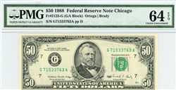 2123-G, $50 Federal Reserve Note Chicago, 1988