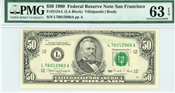 2124-L, $50 Federal Reserve Note San Francisco, 1990