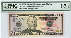 2128-K, $50 Federal Reserve Note Dallas, 2004