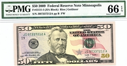 2131-I, $50 Federal Reserve Note Minneapolis, 2009