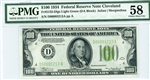 2152-Dlgs Light Green (DA Block), $100 Federal Reserve Note Cleveland, 1934