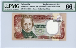 431*, 500 Pesos Colombia, 1986-90