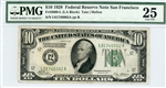 2000-L (LA Block), $10 Federal Reserve Note San Francisco, 1928