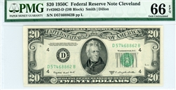 2062-D (DB Block), $20 Federal Reserve Note Cleveland, 1950C