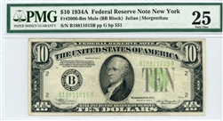 2006-Bm Mule (BB Block), $10 Federal Reserve Note New York, 1934A