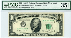 2015-B (BK Block), $10 Federal Reserve Note New York, 1950E