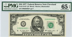 2119-D* (D* Block), $50 Federal Reserve Note Cleveland, 1977