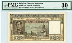 126, 100 Francs, 1945-50