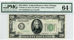 2055-Gm Mule (GA Block), $20 Federal Reserve Note Chicago, 1934A