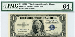 1617 (DJ Block), $1 Silver Certificate, 1935G