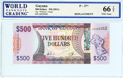 37*, 500 Dollars Guyana, ND (2011)