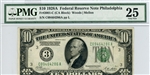 2001-C (CA Block), $10 Federal Reserve Note Philadelphia, 1928A