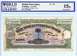 7b, 10 Shillings British West Africa, 1-12-1942