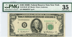 2159-B*, $100 Federal Reserve Note New York, 1950B