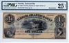 Florida, Jacksonville, $1, 1863 Florida Atlantic & Gulf C.R.R. Co.
