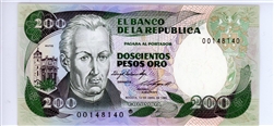 429b*, 200 Pesos Oro Colombia, 1985