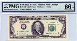 2173-G, $100 Federal Reserve Note Chicago, 1990