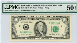 2172-B*, $100 Federal Reserve Note New York, 1988