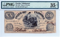 Florida, Tallahassee, $20, 1861 State of Florida