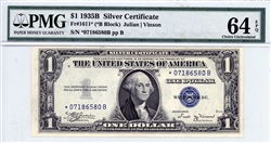 1611* (*B Block), $1 Silver Certificate, 1935B