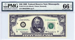 2114-I (IA Block), $50 Federal Reserve Note Minneapolis, 1969