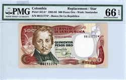 431A*, 500 Pesos Oro Colombia, 1992-93