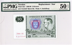 52e*, 10 Kronor Sweden, 1980-90