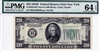2058-BN Narrow (BB Block), $20 Federal Reserve Note New York, 1934D