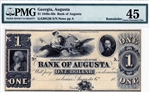 Augusta, Georgia, $1, 1840s-50s