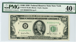 2157-B, $100 Federal Reserve Note New York, 1950