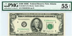 2160-F, $100 Federal Reserve Note Atlanta, 1950C