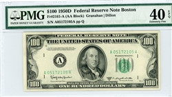 2161-A, $100 Federal Reserve Note Boston, 1950D