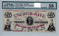 Candor, New York, 25Â¢, 1800's